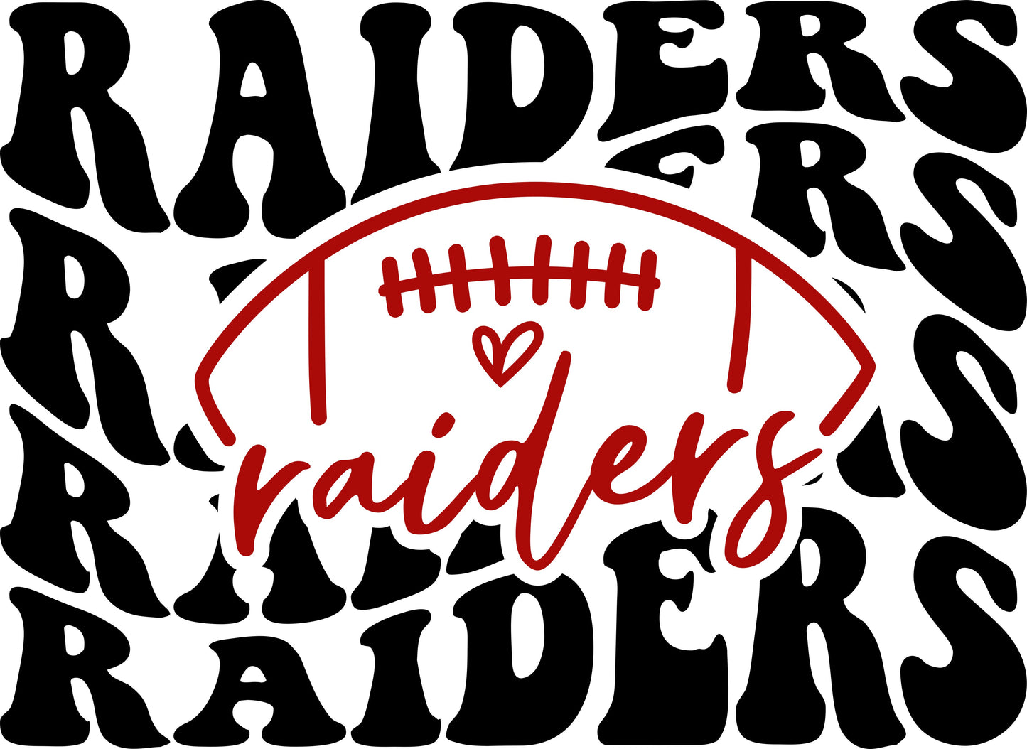 Raiders Football Wave YOUTH sizes