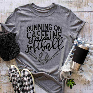 running on caffeine and softball