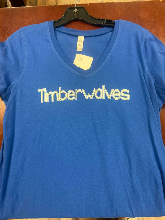Timberwolves V-Neck Tee – Women’s XL (One of a Kind)