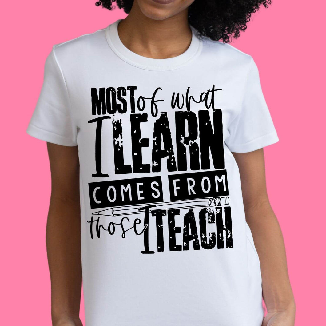 Most of what I learn comes from those I teach