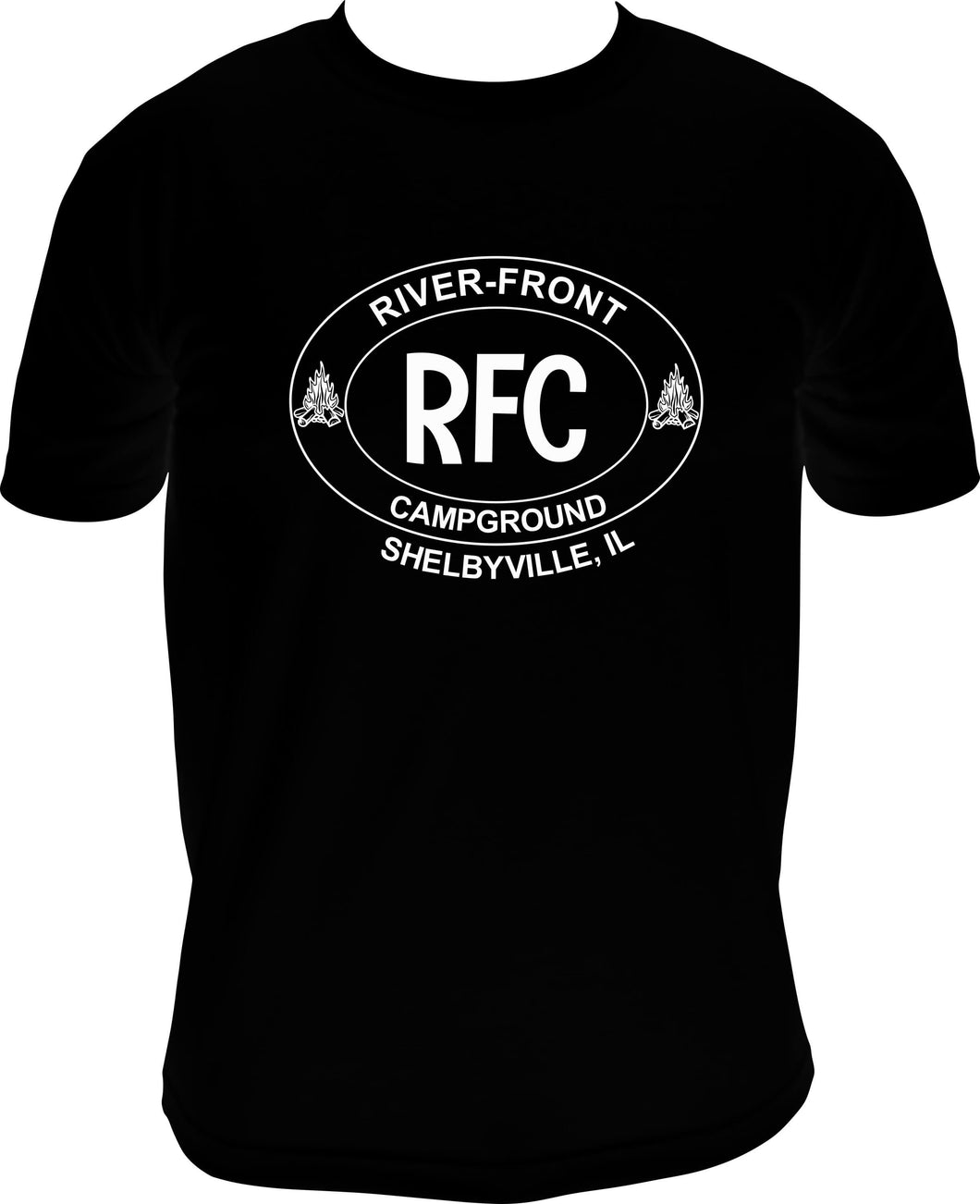 River-Front Campground Full Chest T-Shirts