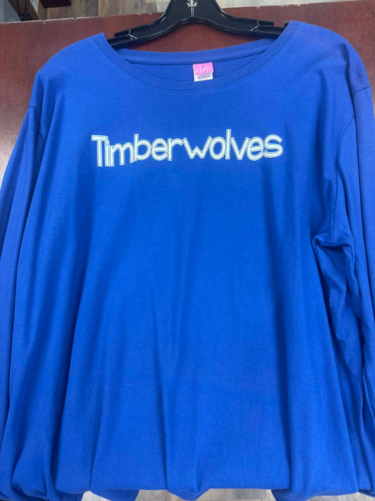Timberwolves Long Sleeve Tee – Women’s XL (One of a Kind)