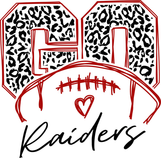 GO Raiders football cheetah YOUTH sizes