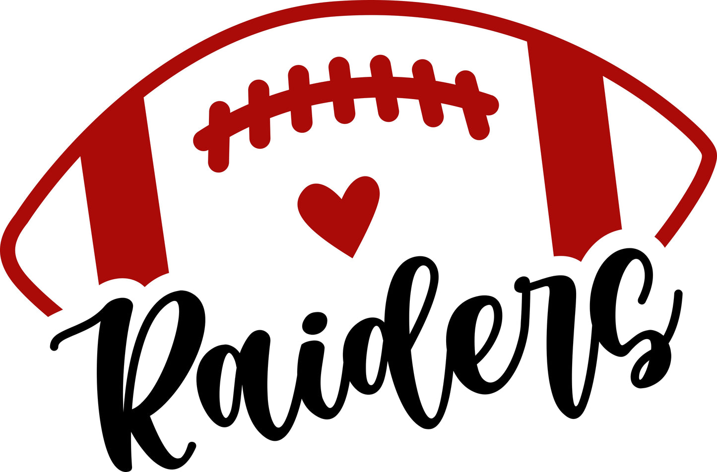 Raiders Football heart T's