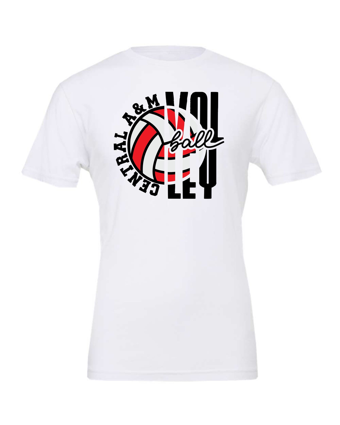 Central A&M volleyball t-shirts Adult Sizes - BELLA BRAND