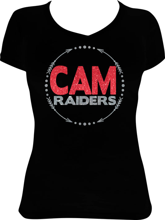 Raiders Glitter Arrow Circle