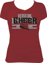 Load image into Gallery viewer, Sullivan Cheer Glitter Ladies Vneck